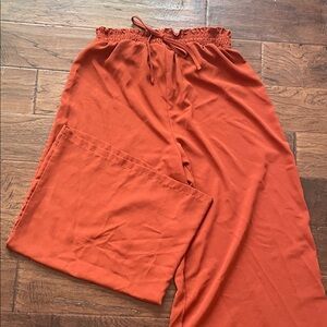 Women's Orange Wide-Leg Pants